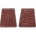 thumbnail image 1 of Silicone Letter Mold And Number Chocolate Molds With Happy Birthday Cake Decorations Symbols 2pcs, 1 of 5