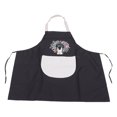 thumbnail image 2 of Diseño de uñas con estampado de cachorros, lavable a máquina para cocina y manualidades, delantal de cocina impermeable negro, 2 of 8