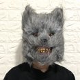 thumbnail image 1 of Juguete Disfraz de máscara de lobo aterrador de Halloween para adultos, accesorios de decoración para fiestas AMMAO MXZZ23418A3871, 1 of 2