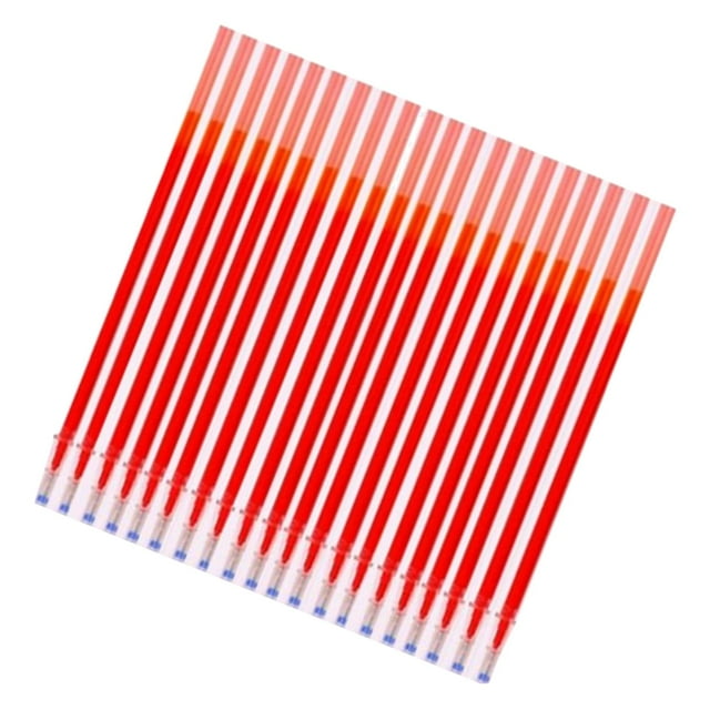 Recambio de 20 piezas para bolígrafo de gel Borrable Sunnimix Punta Fina 0.5 mm rojo
