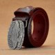 thumbnail image 3 of Men's Belt Cowhide Hip-hop Style Foreign Trade Motorcycle Belt, 3 of 5