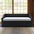 thumbnail image 4 of Boyd Sleep Manchester Black Upholstered Tufted Daybed with Trundle, Twin, 4 of 6