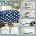 thumbnail image 7 of FOR U DESIGNS Patriotic Star Print Ottoman Cover Washable Storage Bench Slipcover Stretch Storage Bench Cover Folding Footrest Stool Slipcover Footstool Protector with Elastic Band, 7 of 7