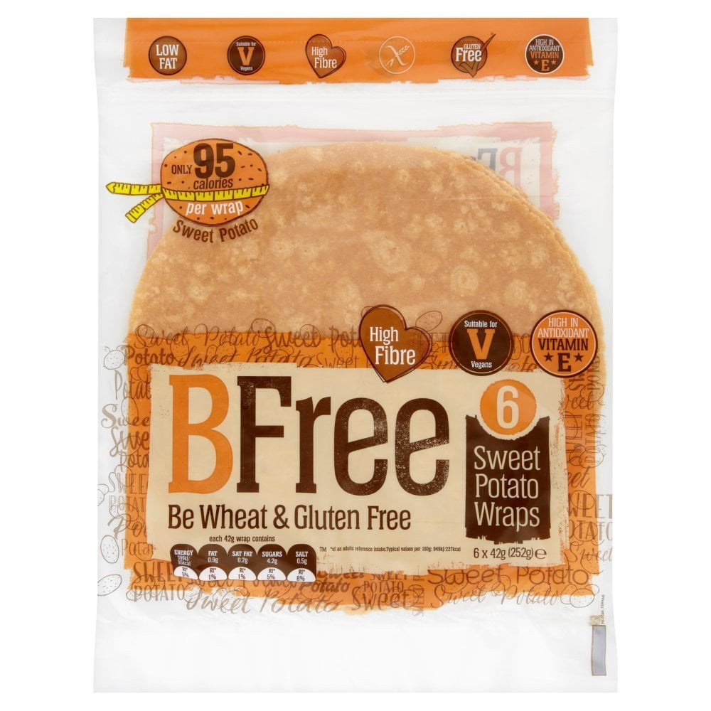 BFree Gluten Free Wheat Free Wrap Tortillas Sweet Potato Vegan Dairy Free (Pack of 2) Walmart