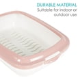 thumbnail image 5 of SussexHome Pets Tripple Filter Sifting Cat Litter Box Pan - 23.5 x 17 x 6.3 Inches Sifting Litter Pan - Easy Clean Litter Box Tray - Pink, 5 of 6