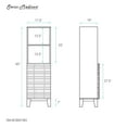 thumbnail image 6 of Cascade 17 x 17 x 60 Freestanding Linen Cabinet in Brown Oak, 6 of 11