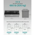 thumbnail image 3 of SONGMICS 43" Folding Storage Ottoman Bench Holds up to 660 lb For Living Room Light Gray, 3 of 9