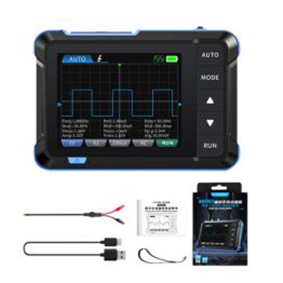 Digital Oscilloscope Signal Generator 2.8 Inch Display Handheld Oscope Meter Handheld 1M Bandwidth 5MS/s Sampling Rate Oscillometer with Multiple Waveforms Measurement and Analysis Function