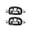 Black, variant on PAIR Nipple Shields Fangs Design Body Jewelry Steel Barbell Rings