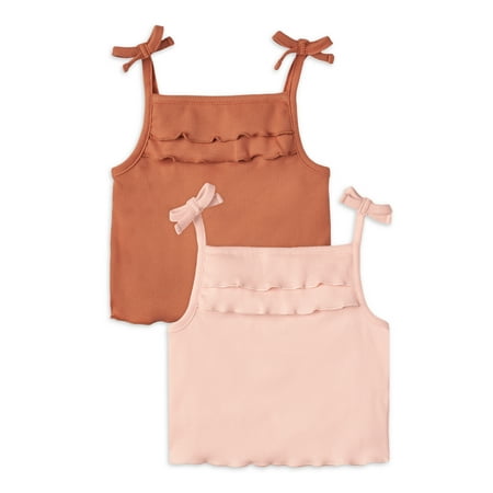 

Modern Moments by Gerber Toddler Girl Ruffled Tank Top 2-Pack Sizes 12M-5T