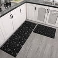 thumbnail image 2 of Black White Gothic Geometry Sun Moon Pattern Kitchen Rugs Sets Of 2,Anti Fatigue Kitchen Mat Rugs Non Slip Washable,Decorative Kitchen Floor Mats for Kitchen,Sink,Laundry,17"x30"+17"x47", 2 of 7