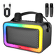 thumbnail image 1 of "Bocina Karaoke Altavoz Bluetooth Portátil Con 2pcs Microfono Lab.G, Negro ", 1 of 5