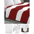 thumbnail image 6 of Red Ripple Twim XL Size Flat Sheet, Wrinkleproof & Fadeproof Cooling Flat Bed Sheet Only, Simple Red White Waves Aesthetics Breathable Soft Bedding Top Sheets 66 x 102 Inches, 6 of 8