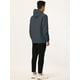 thumbnail image 5 of Sudadera con capucha para hombre Cortavientos Deportes Senderismo Ciclismo Forrado Al aire libre Cordón Cremallera Chaquetas Prendas de abrigo Gris oscuro L Unique Bargains Chaqueta, 5 of 6