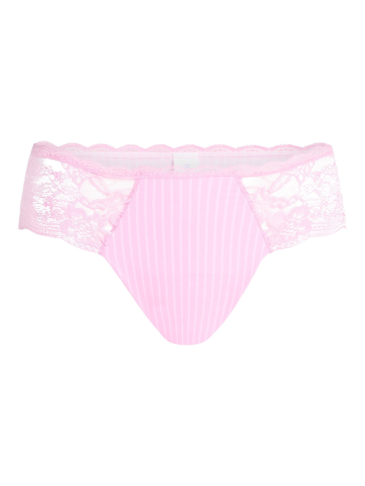 Joyspun Women's Microfiber and Lace Hipster Panties, 3-pack, Sizes to 3XL