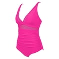 thumbnail image 6 of MSJUHEG High Cut Backless,Bandeau Bathing Suits,Womens Tankini Bathing Suits,One Piece Bathing Suit for Women,High Waisted Bathing Suit,Ruched Push Up Bathing Suit,High Cut Hot Pink XL, 6 of 8