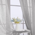 thumbnail image 2 of Extra Long Curtains 108 Inches Length Window Treatments Linen Sheer Curtains for Living Room, Nickel Grommet Drapes, 52 by 108 Inch, Set of 2, Dove Grey, 2 of 8
