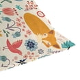 thumbnail image 7 of Playing Foxes and Floral Scenery Velvet Oblong Lumbar Plush Throw Pillow Cover/Shams Cushion Case 20x36in Decorative Invisible Zipper Design for Couch Sofa Pillowcase Only, 7 of 7