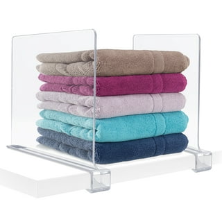 Shelf Dividers Clear Acrylic Closet Organizer - 2pc - Storage Rack  Separator For Organization - Durable & Transparent for Wardrobe, Towels,  Clothes, Jeans & Books 