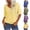 Green, variant on Sexlip Women's V Neck Short Sleeve Loose Top Comfortable Fabric Stylish Design Daily Casual Wear Purple M