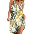 thumbnail image 2 of Mefallenssiah Femmes Été Imprimé Sans Manches Décolleté Sexy Robe de Plage Casual Fluide Robes, 2 of 4