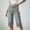 Gray, variant on Denim Pants For Women High Waisted Knee Length Bermuda Jeans With Multi Utility Pockets Relaxed Fit Casual Summer Outdoor Hiking Half Pants