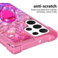 thumbnail image 4 of Slim Fit Phone Case for Samsung Galaxy S23 Ultra, Bling Shiny Quicksand Effect TPU Bumper Case with Four Corners Heavy Protection Anti-Fall Cover for Galaxy S23 Ultra,Pink Purple, 4 of 7