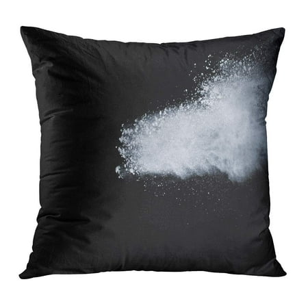 ECCOT Colorful Apocalypse Abstract Powder Splatted Freeze Motion of Color Exploding Throwing on Black Blast Pillowcase Pillow Cover Cushion Case 18x18