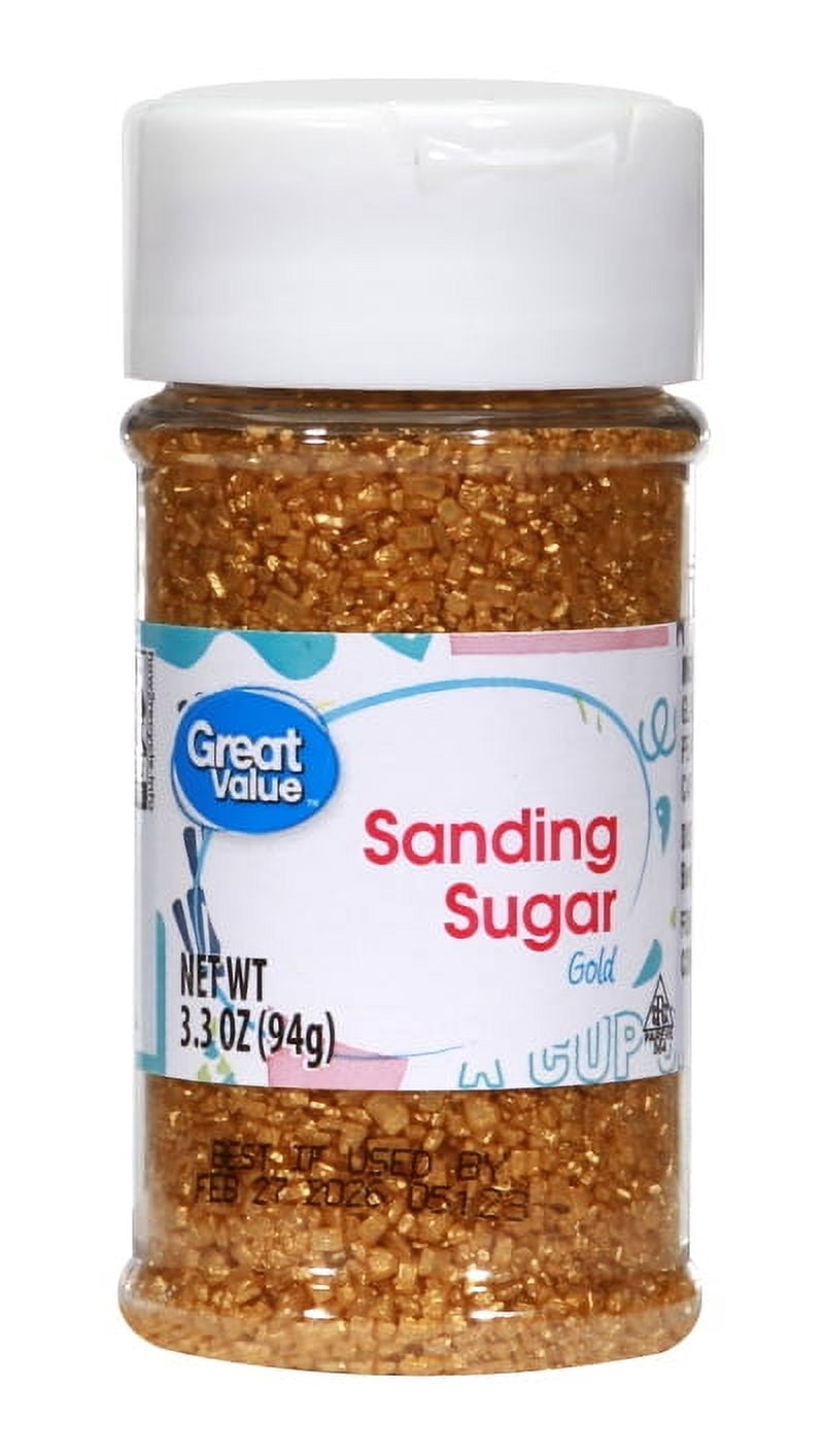 (6 pack) Great Value Gold Sparkling Sugar, 3.3 oz
