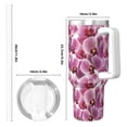 thumbnail image 4 of Sikiie Orchids Flowers Insulated Stainless Water Bottle Lid Travel Mug Cup Insulated Tumblers Cup 40oz Ice Bully With Handle, 4 of 8