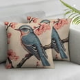 thumbnail image 3 of Fenyluxe White-Eared Blue Bird Throw Pillow Covers Farmhouse 2pcs Double Sided with Zipper Decorative Pillows for Couch Cushion Sofa Outdoor White, 3 of 7