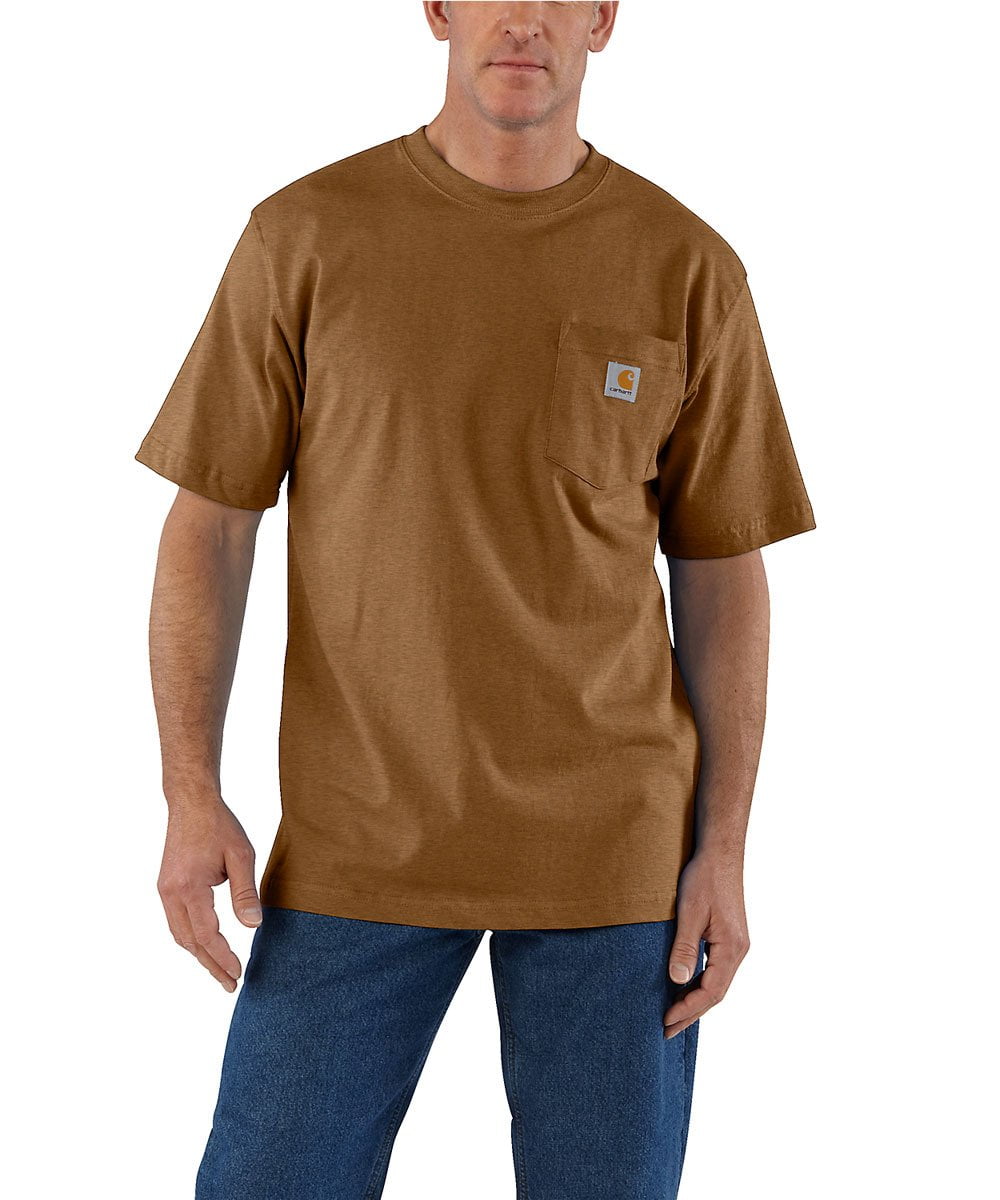 Carhartt Men's K87 Loose Fit Heavyweight Short Sleeve Pocket Logo T