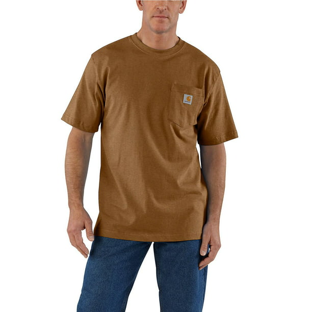 Carhartt Men's K87 Loose Fit Heavyweight Short Sleeve Pocket Logo T ...