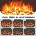 thumbnail image 5 of Costway 26 Inch Recessed Electric Fireplace heater W/ Remote Control 750W/1500W, 5 of 11