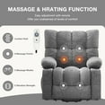 thumbnail image 4 of JONPONY Power Lift Recliner Chair for Elderly with Heat and Vibration Massage Recliner Chair with USB Charge Port for Living Room- Infinite Position, Side Pocket,Grey, 4 of 9