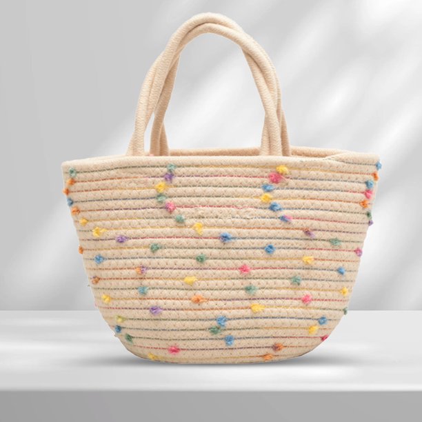 Bolso de mano de playa portátil hecho a mano para mujer Bolso de mano de moda para mujer