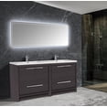 thumbnail image 2 of Alma Allier 72 inch Dark Grey Oak Vanity With White Sink, 2 of 7