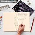 thumbnail image 4 of FORMRS 1-Subject Spiral Notebook 8" x 5" College Ruled 60 Refillable Sheet A5 Hard Cover, Light Purple Flowers, 4 of 7