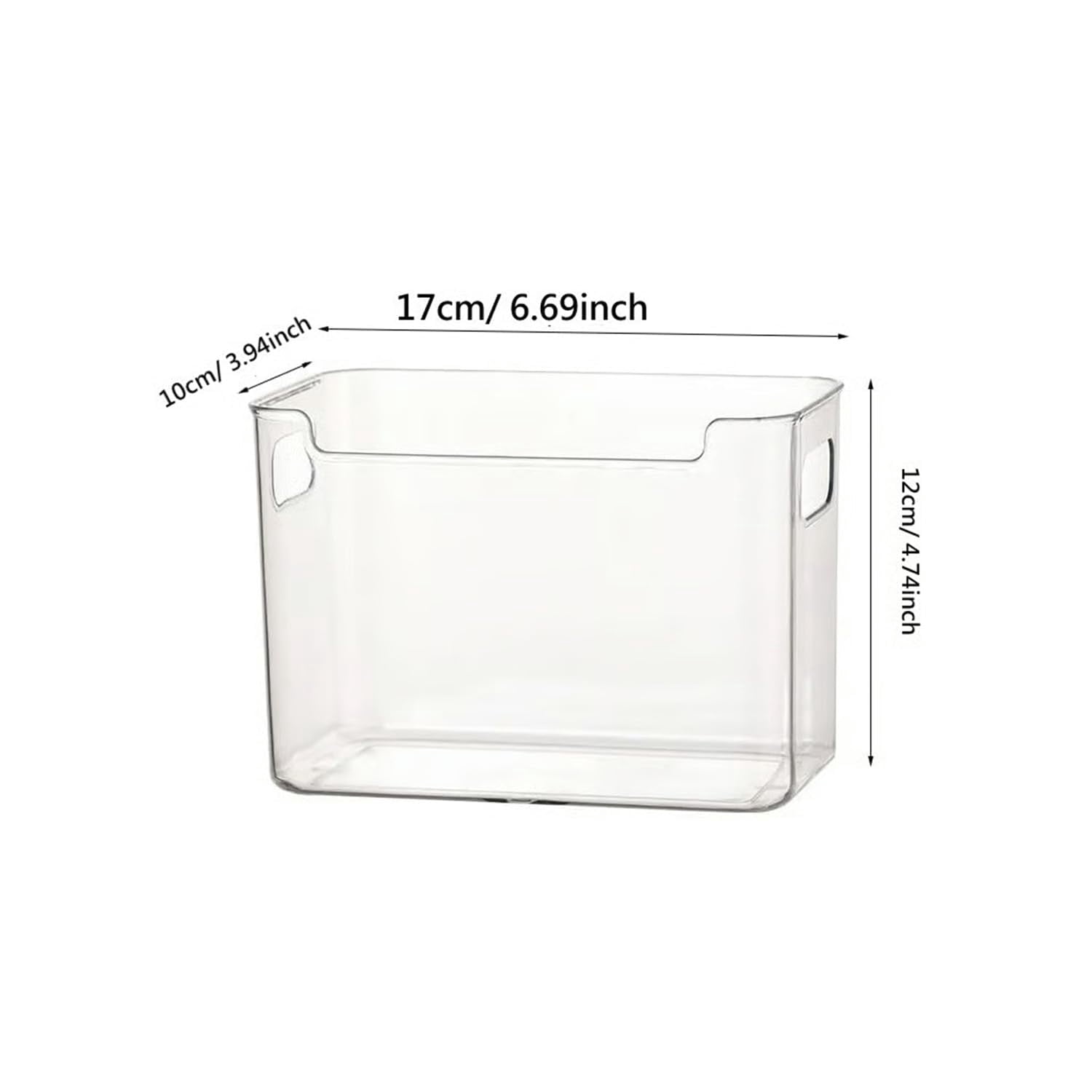 Crystal Clear Freezer Storage Bins, Stackable Fridge & Pantry Organizers with Built-in Handles, BPA-Free Containers for Produce & Meat