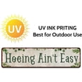 thumbnail image 4 of Rustic Tin Sign Hoeing Ain't Easy Gardening Garden for Toilet Restroom Home Decor Gifts 4x16 inch, 4 of 5