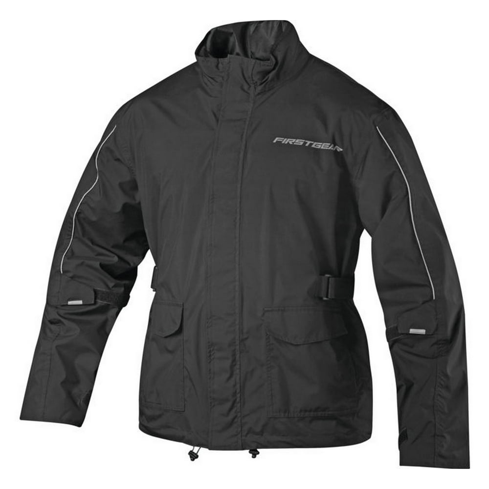 FirstGear Splash Mens Motorcycle Rain Jacket Black