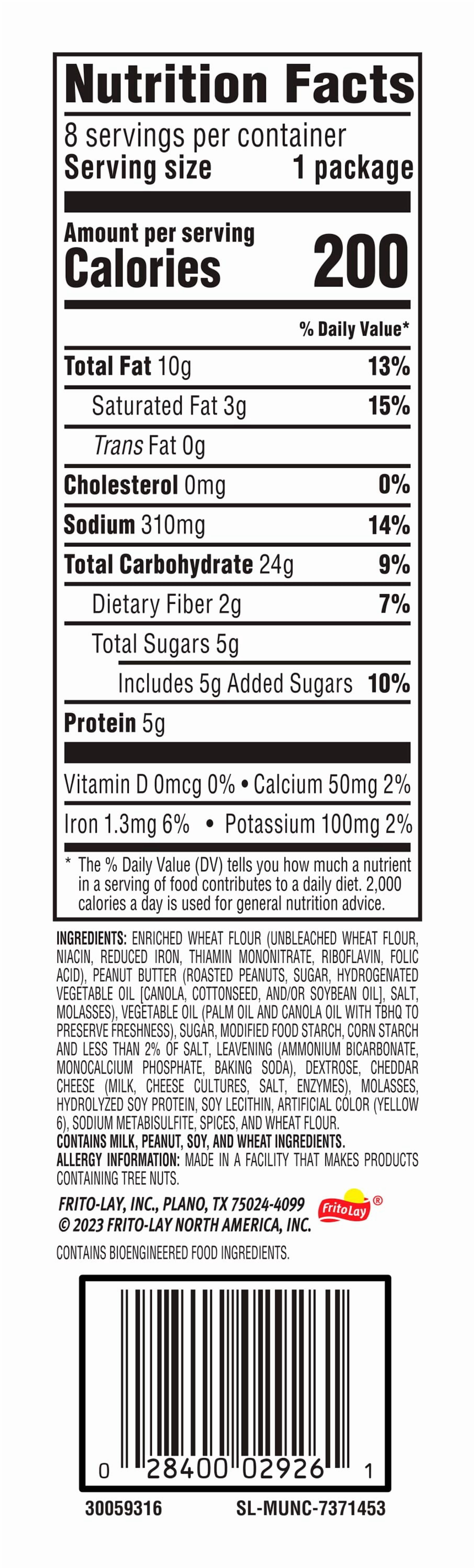 Munchies Baked Real Peanut Butter Baked Cheese Sandwich Crackers, 11.36 oz