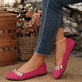 thumbnail image 6 of YOUYEDIAN Flat Shoes for Women Dressy Non Slip Slip on Loafers Spring Summer Business Walking Shoes Casual Closed Toe Orthopedic Shoes (Red), 6 of 6
