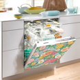 thumbnail image 2 of Yayeee Magnetic Dishwasher Cover for The Front Decoration Home Kitchen Machine Sticker Protector, Floral Pattern, 2 of 6