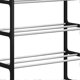 thumbnail image 3 of Simple Multi-Tier Shoe Rack Plastic and Stainless Steel Easy Installation Sturdy Shoe Storage Shelf for Dorm Rooms, 3 of 4
