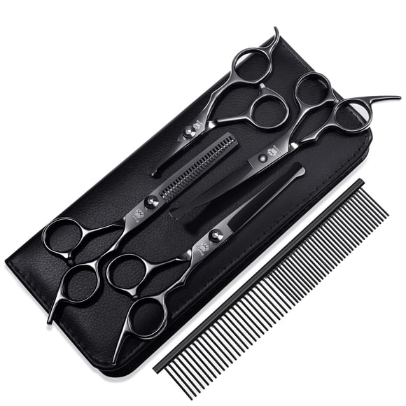 Kit de tijeras de aseo para perros GLADOG, puntas redondas de seguridad de 6.5 pulgadas
