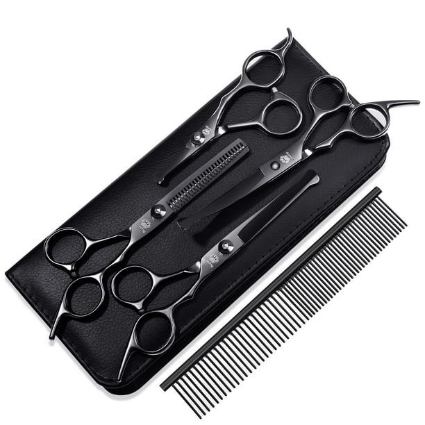 Kit de tijeras de aseo para perros GLADOG, puntas redondas de seguridad de 6.5 pulgadas