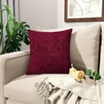thumbnail image 4 of Ryan; Throw Pillow Covers 18x18 Inches - Burgundy Pillow Covers Pack of 2, Dyed Soft Pillow Cases for Couch Sofa Bed Home Decoration, 4 of 7