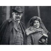 Design Pics  G. K. Chesterton 1874 - 1936 English Author with His Wife Frances Blogg From The Chestertons by Mrs. Cecil Chesterton Published London 1941 Poster Print, 32 x 24 - Large