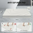 thumbnail image 3 of 2 Pack Stone Bath Mat for Bathroom|Diatomaceous Earth Bath Mat|Quick Dry Water Absorbing Bath Stone Mat Large|Non-Slip Bathroom Shower Rug|Easy to Clean (24×16'', Off White, Square), 3 of 14